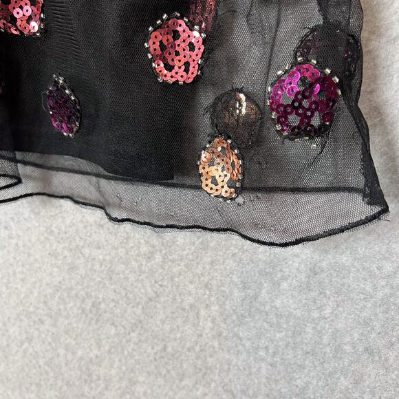 Lulus Black Era of Opulence Burgundy Sequin Cap Sleeve Maxi Dress Size Small - Picture 8 of 13